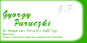 gyorgy puruczki business card